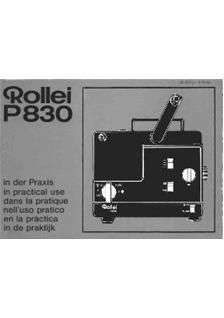 Rollei P 830 manual. Camera Instructions.